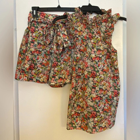 J. Crew x Liberty of London Thorpe Floral Sleeveless Top & Shorts SET S/4 - Picture 4 of 13